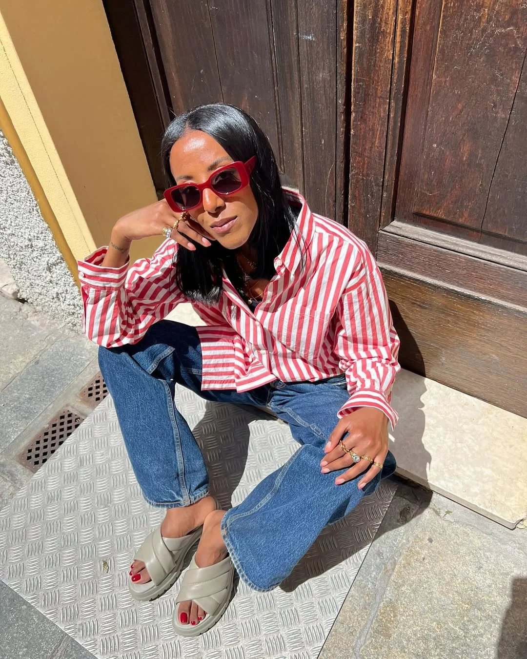 summer to fall outfits 2026 The Striped Button-Down and Denim Formula Fashion Girls Never Abandon