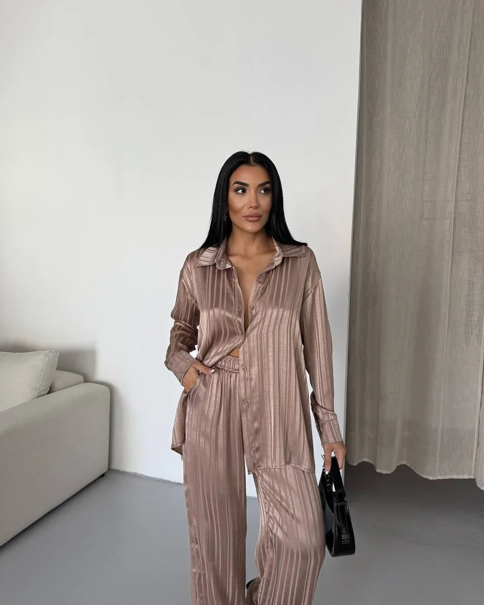 summer to fall outfits 2026 The Satin Set That Makes Late Summer Feel Luxurious