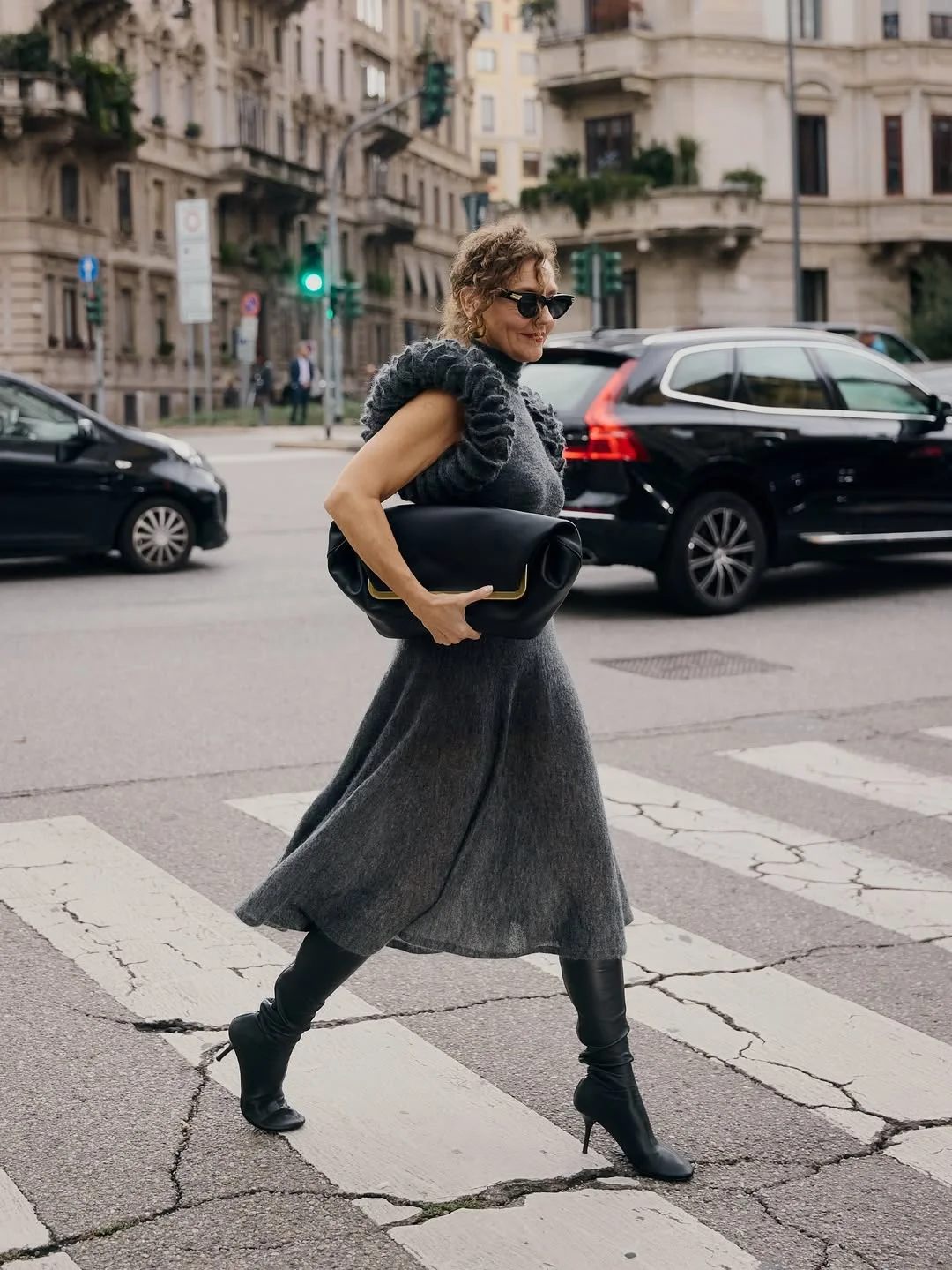 what to wear in fall 2026 over 50 The Charcoal Knit Dress That Feels Powerful Without Trying Too Hard