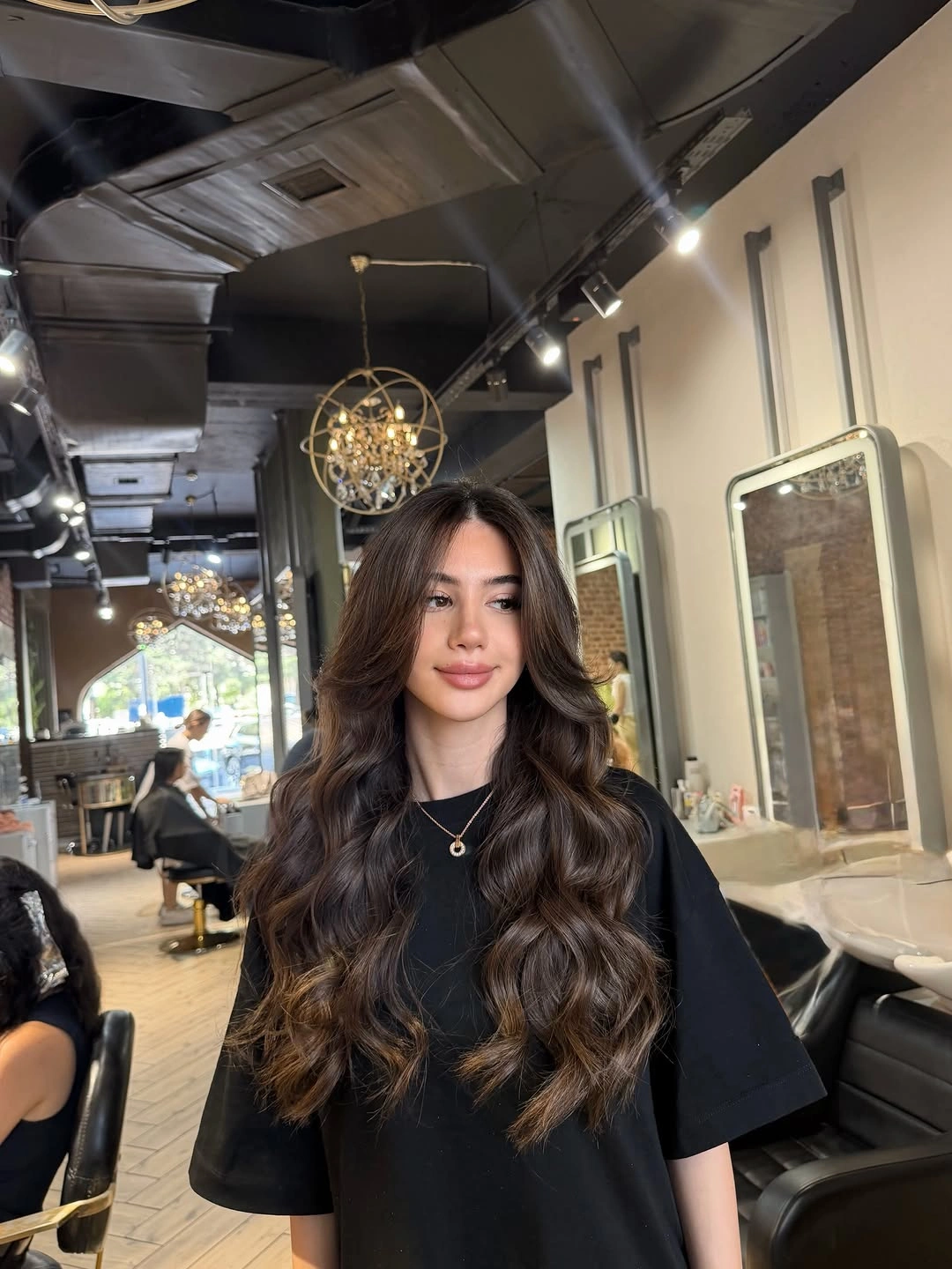 august hairstyles and color ideas 2026 Espresso Glam Waves with Invisible Long Layers