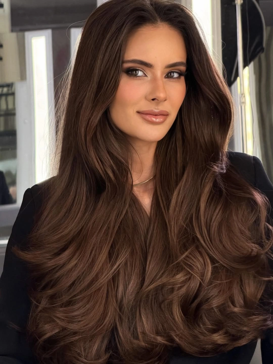 august hairstyles and color ideas 2026 Luxury Mocha Brunette with Invisible Layers