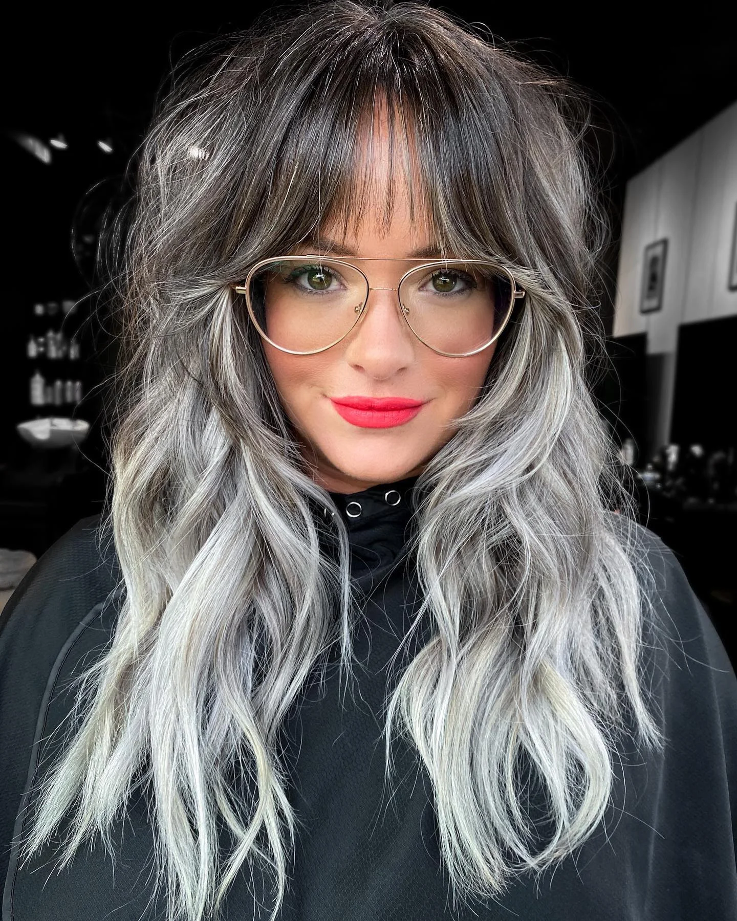 august hairstyles and color ideas 2026 Cool Ash Wolf Layers with Soft Curtain Bangs
