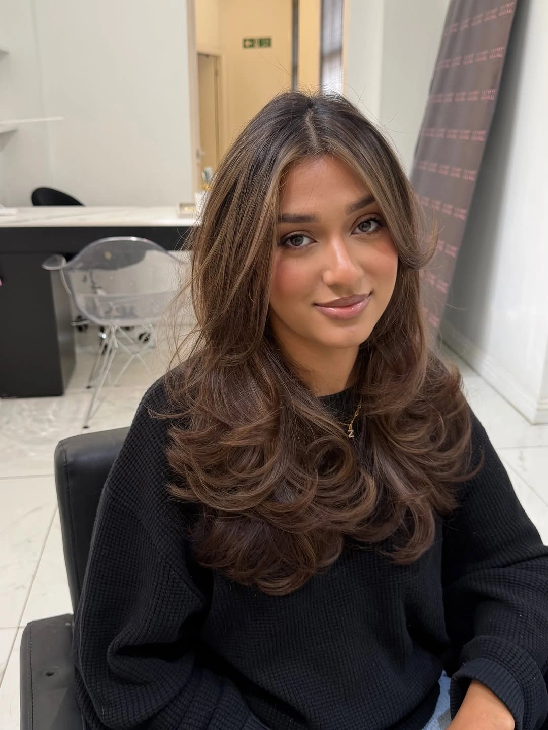 august hairstyles and color ideas 2026 Soft Butterfly Layers with Chocolate Brown Dimension