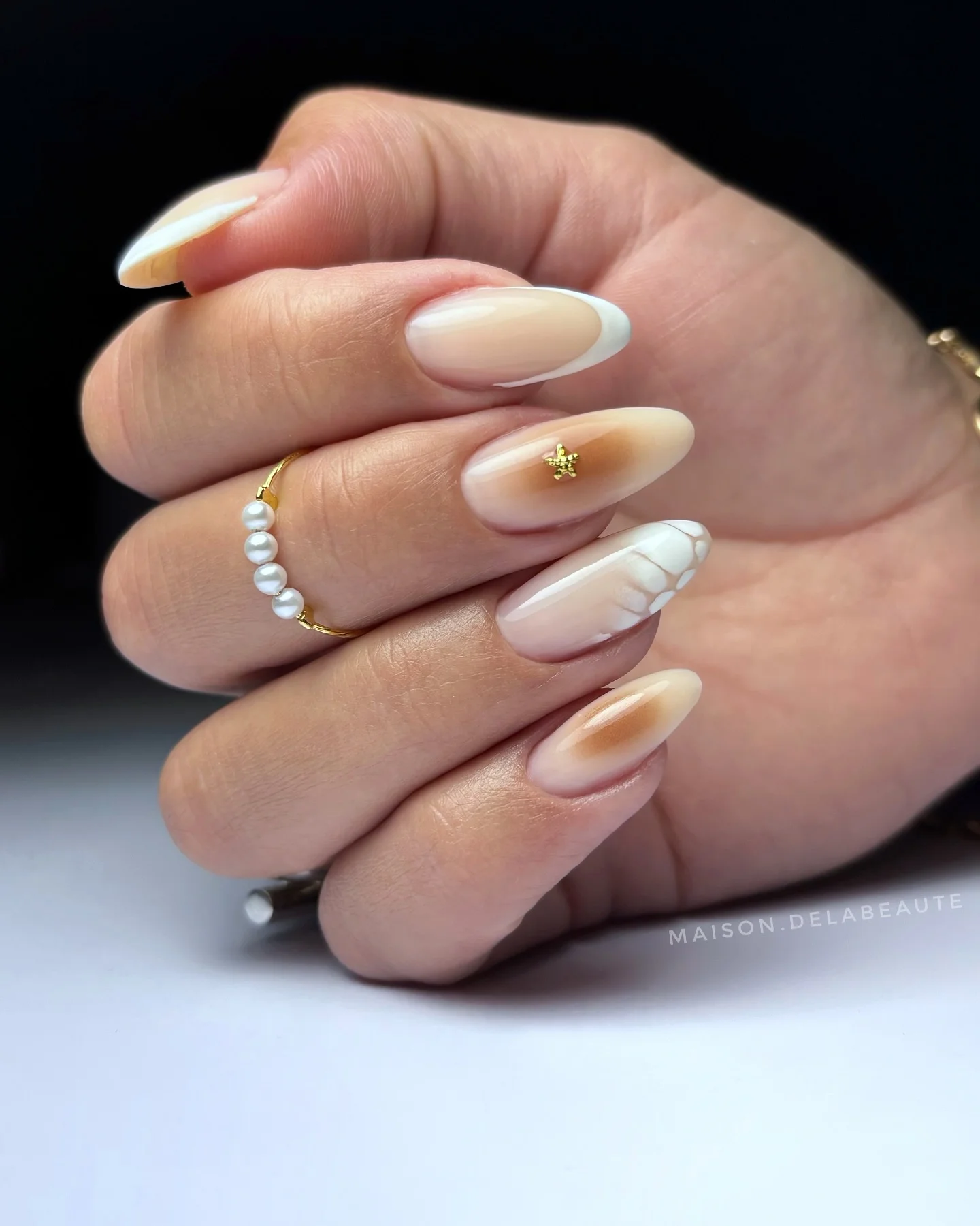 august nails ideas 2026 Warm Neutral French Nails with Elegant Minimal Details