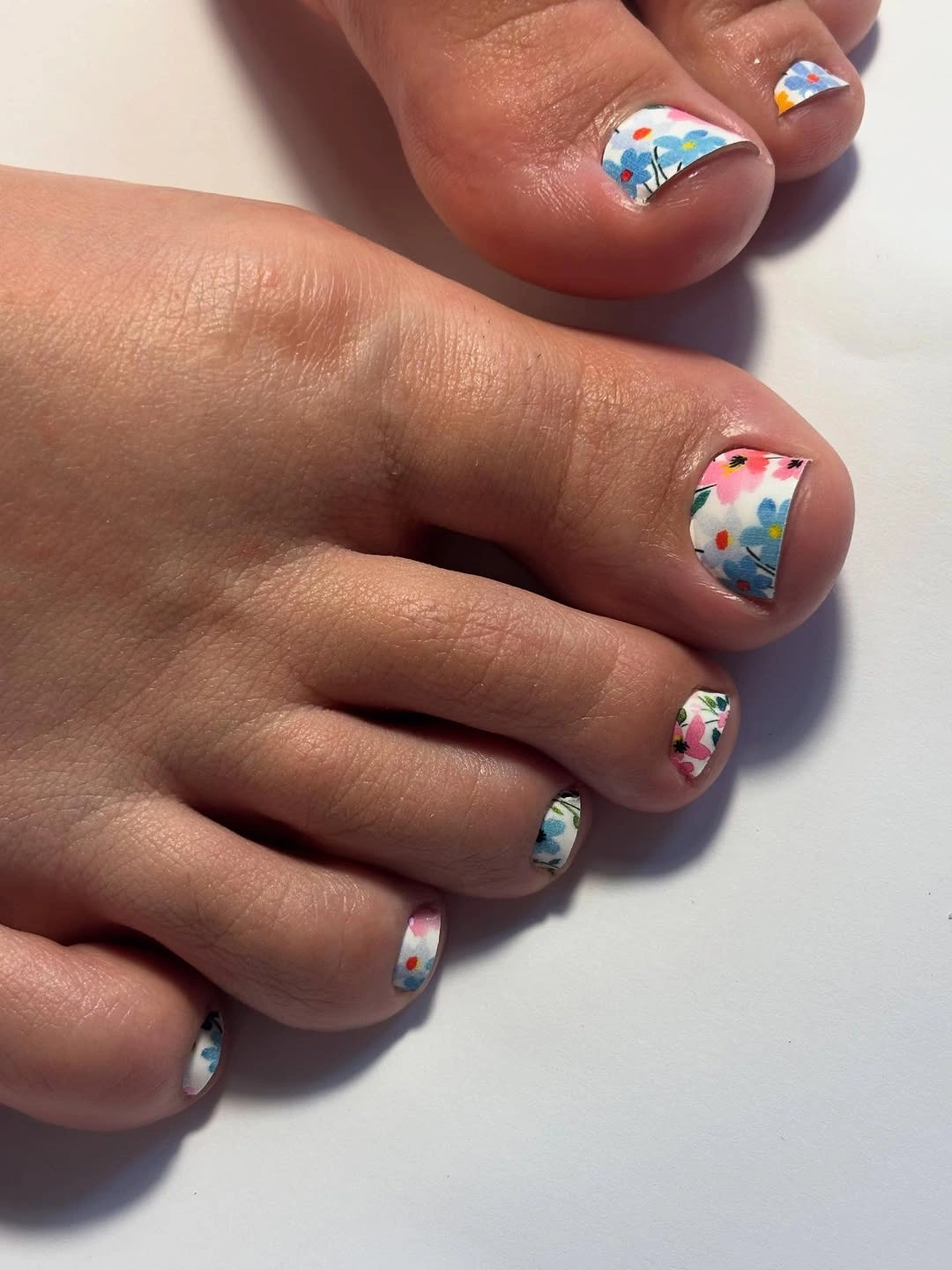 august pedicure nails ideas 2026 Whimsical Wildflower Prints That Keep Summer Blooming