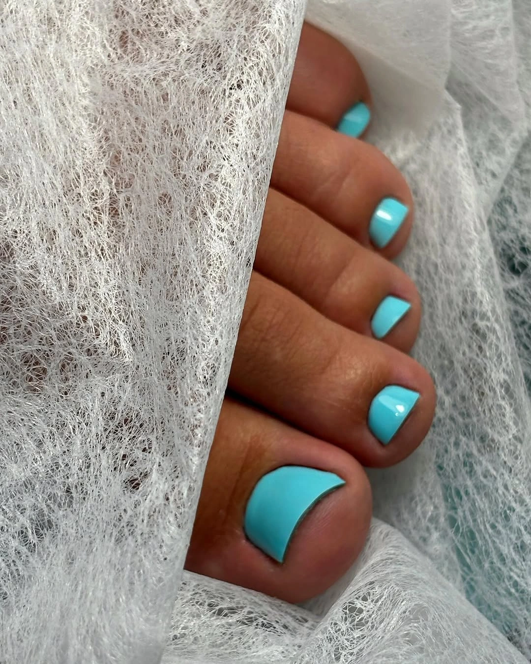august pedicure nails ideas 2026 Refreshing Aqua Blue for the Hottest August Days