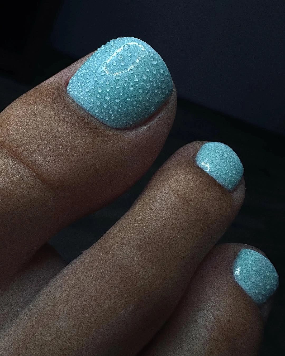 august toe nails 2026 Fresh Aqua Blue Inspired by Pool Days