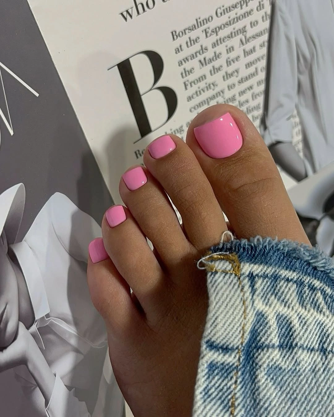 august toe nails 2026 Soft Candy Pink for Everyday Summer Style
