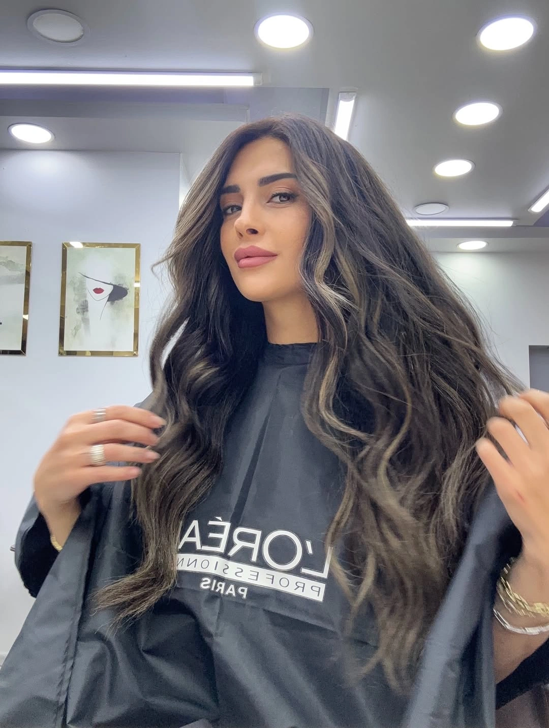 babylights hair ideas Cool Taupe Babylights on Extra-Long Black Hair
