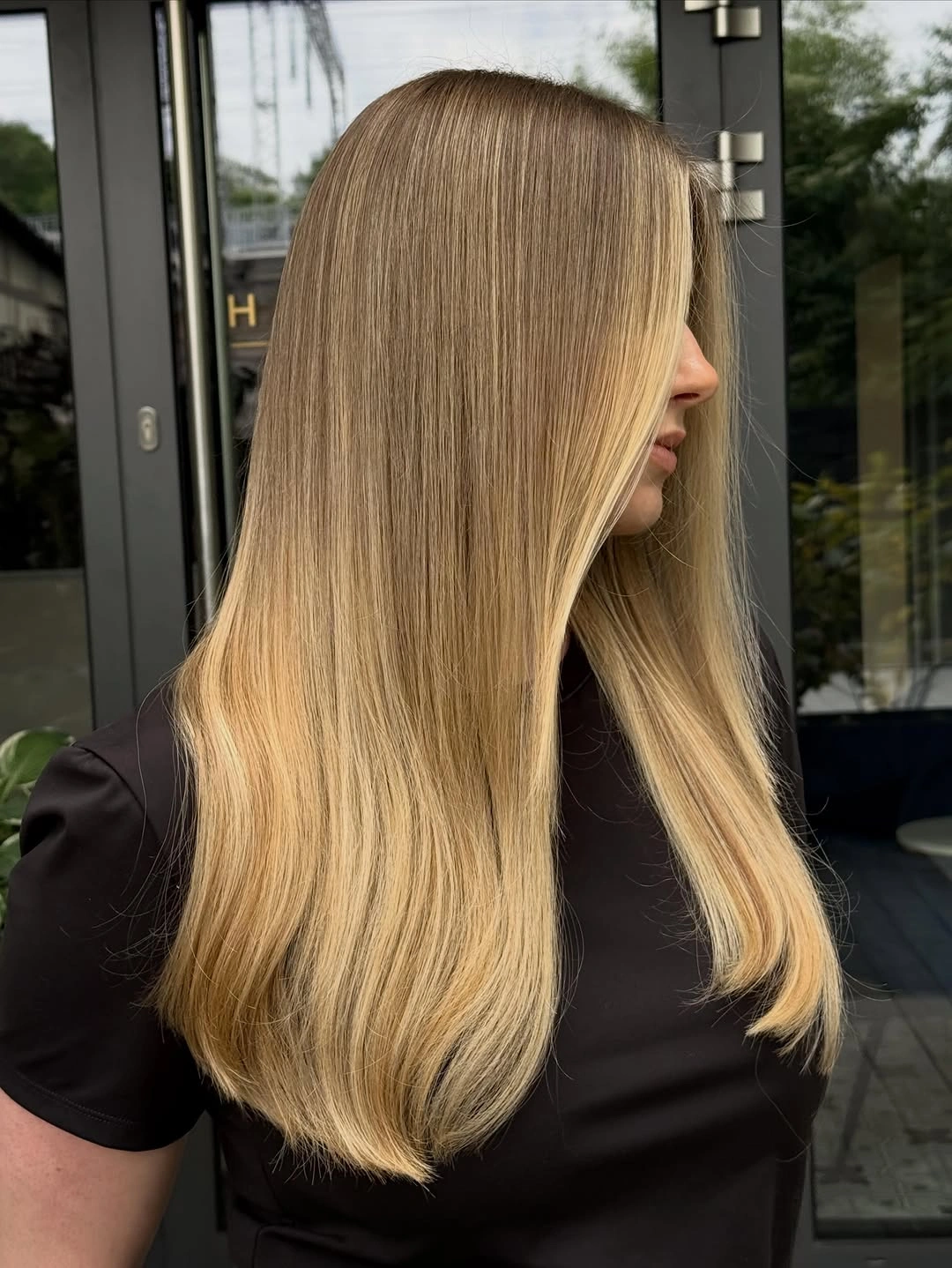 babylights hair ideas Honey Vanilla Babylights on Sleek Straight Hair