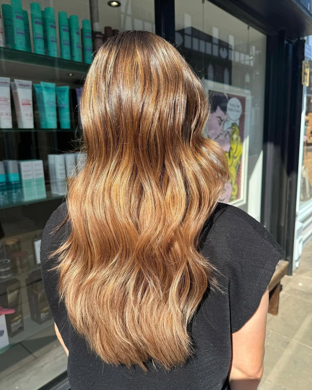 babylights hair ideas Sunlit Caramel Babylights on Glossy Chestnut Hair