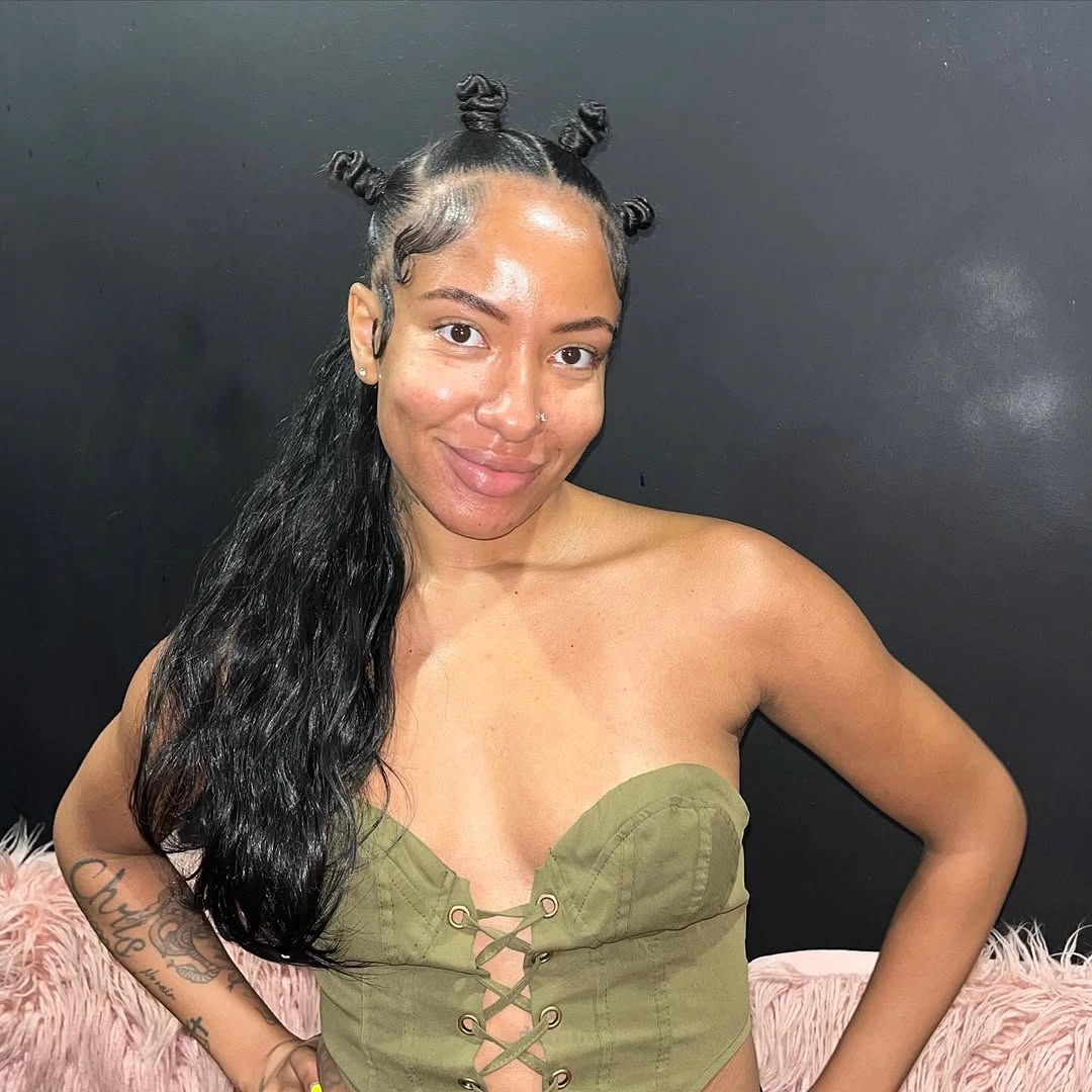 bantu knots hairstyles Relaxed Half-Up Bantu Knots with Flowing Length