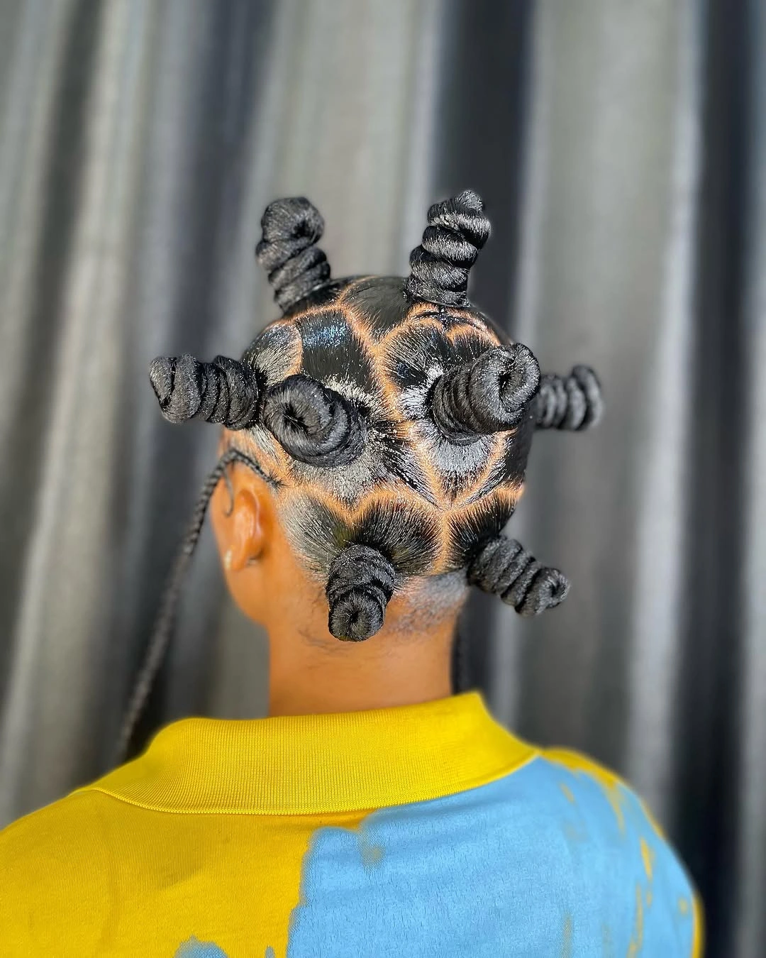 bantu knots hairstyles Geometric Glossy Bantu Knots with Editorial Precision