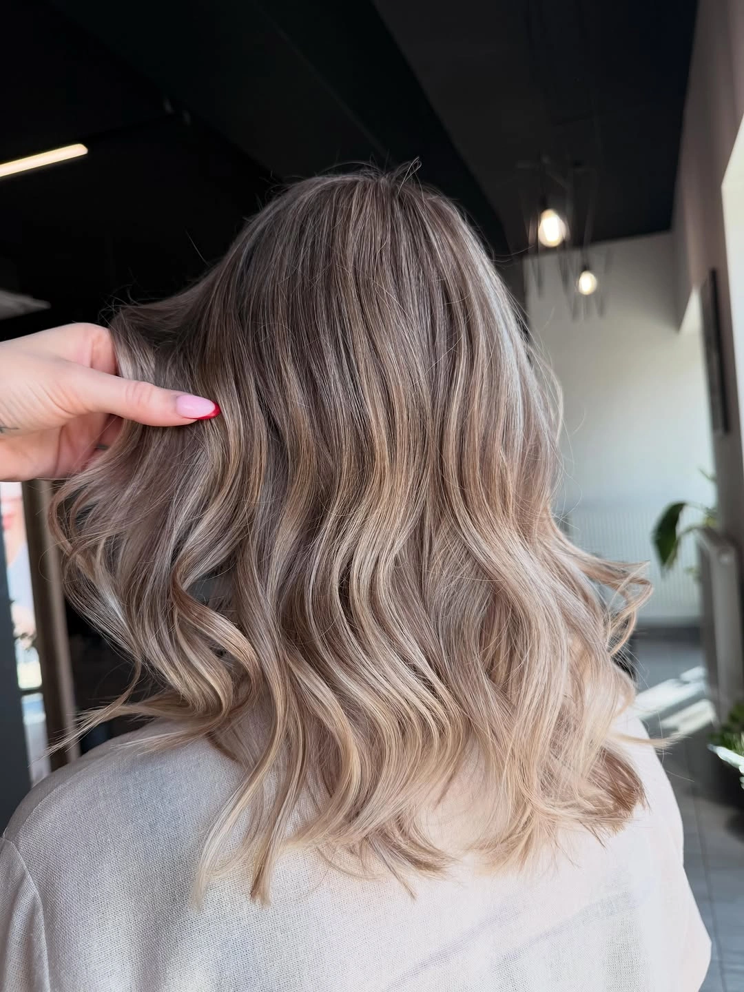 beige blond hair color Cool Beige Blonde With Airy Root Shadow