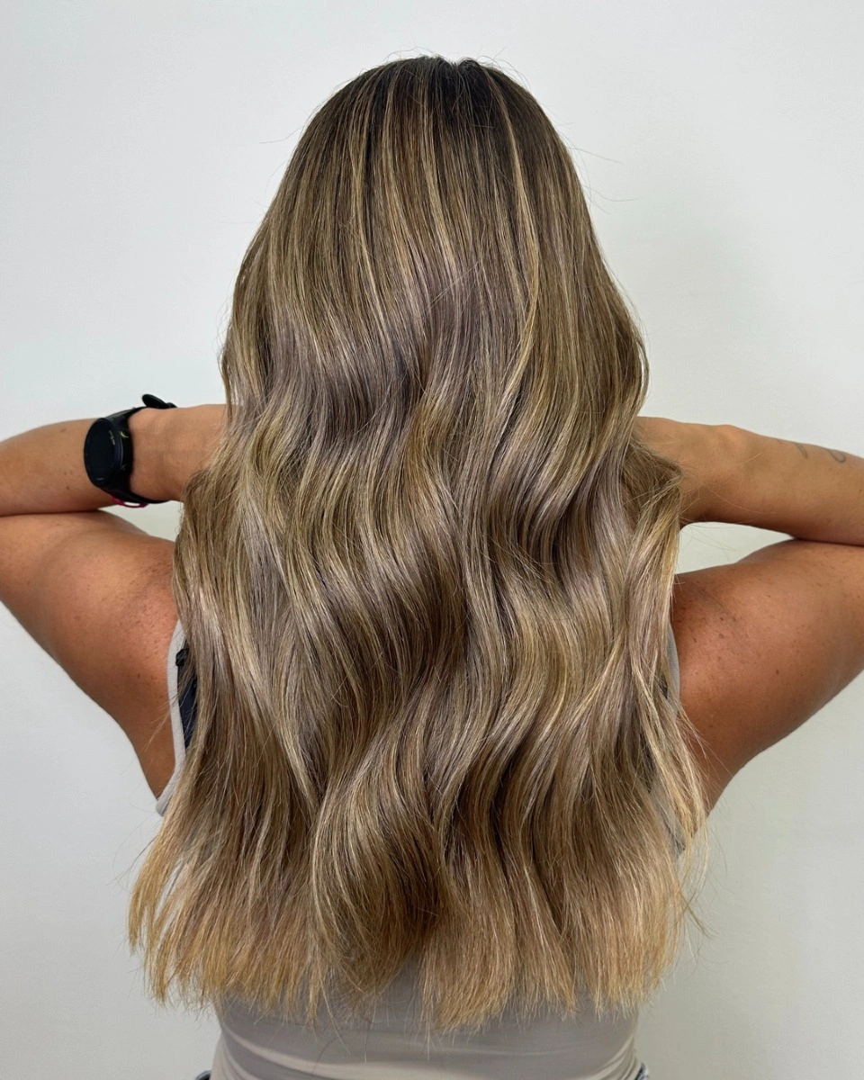 beige blond hair color Natural Beige Blonde Balayage With Effortless Dimension