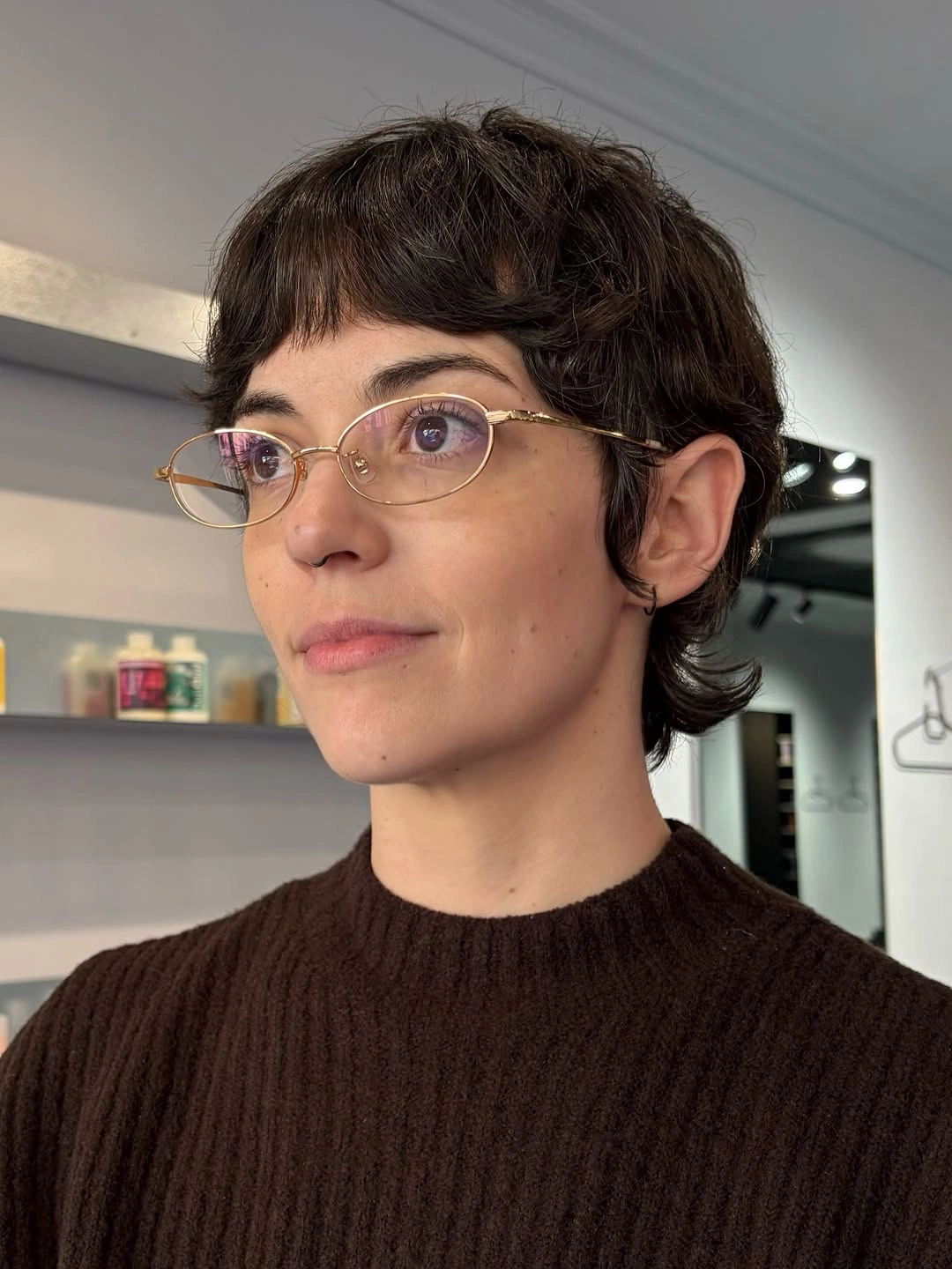 bixie haircut Soft Brunette Bixie That Works Beautifully With Glasses