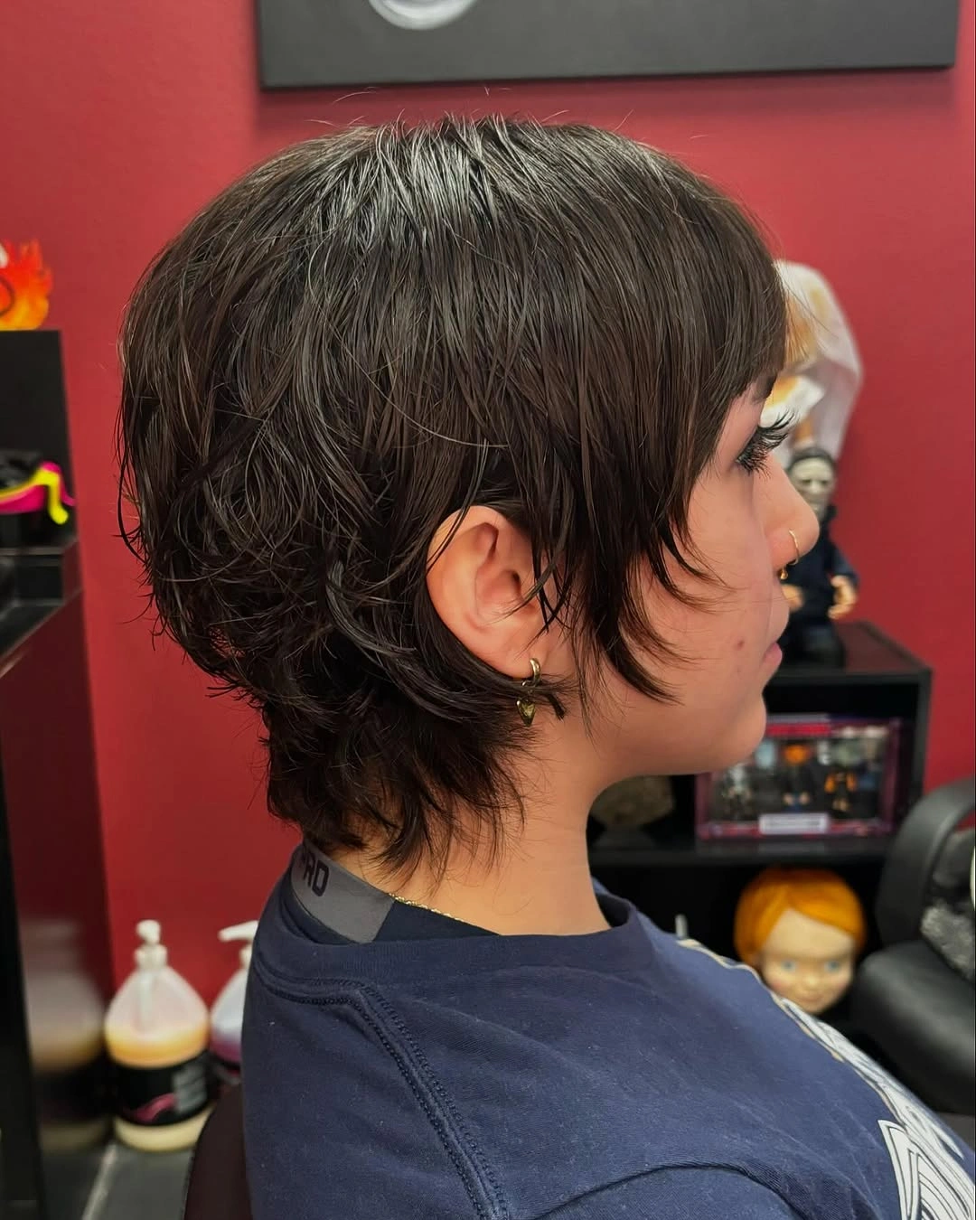 bixie haircut Wet-Look Shaggy Bixie With Dark Layers