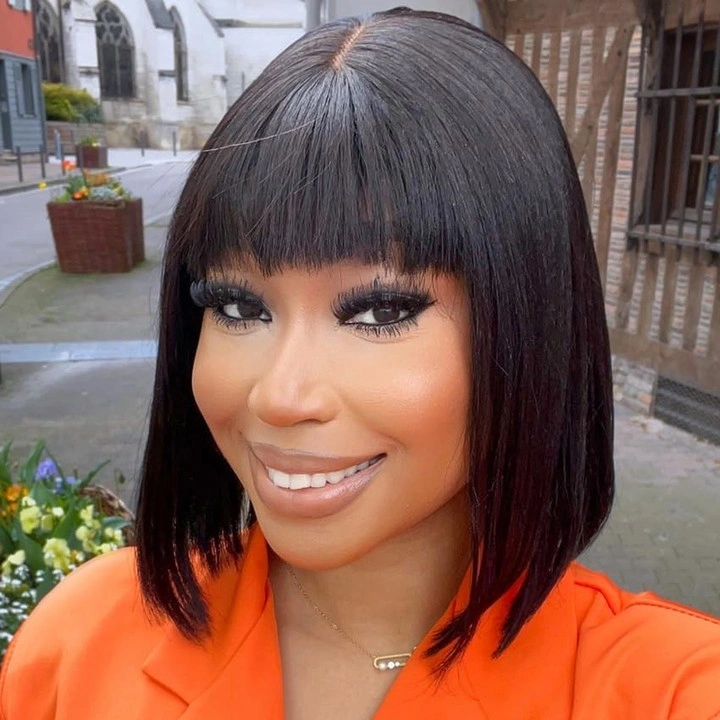 bob hairstyles for black women French-Inspired Bob With Soft Blunt Bangs