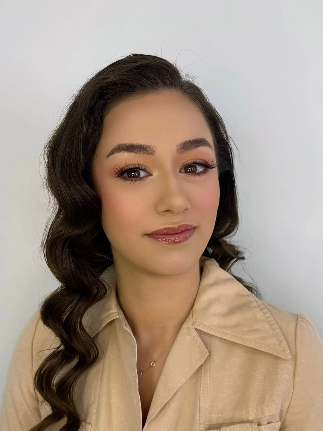 body waves hairstyle Soft Side-Part Waves With Everyday Elegance