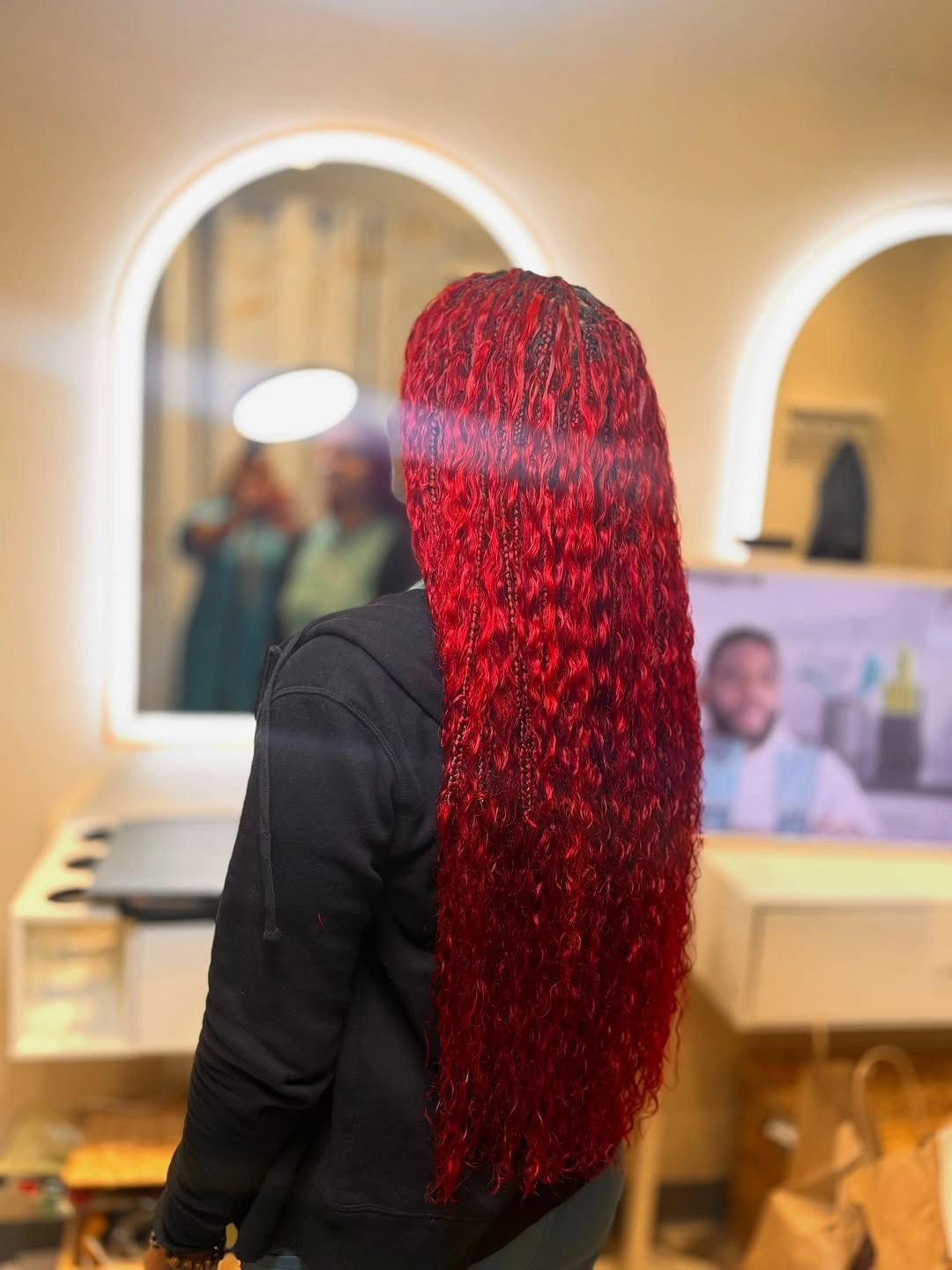 bora bora braids hairstyle Cherry Red Bora Bora Braids That Steal Every Bit of Attention