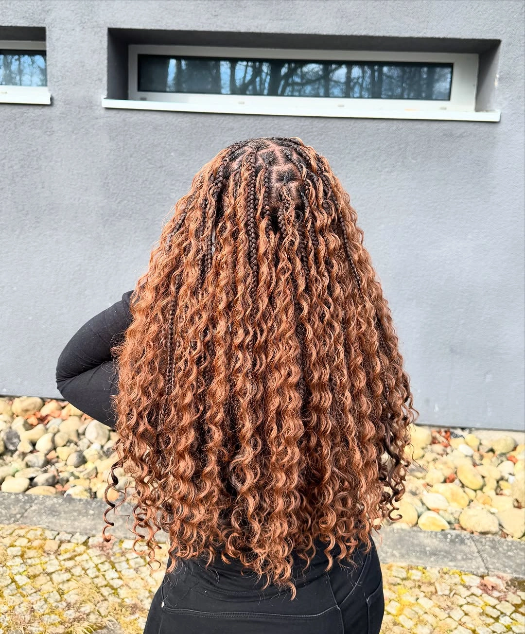 bora bora braids hairstyle Warm Cinnamon Waves With Beautiful Everyday Texture