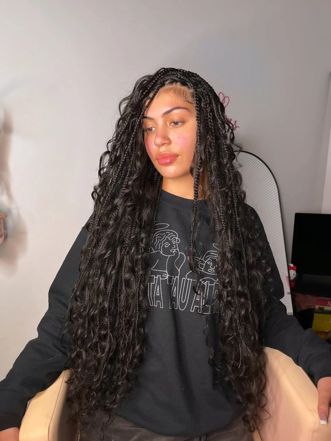 bora bora braids hairstyle Classic Midnight Bora Bora Braids With Soft Romantic Waves