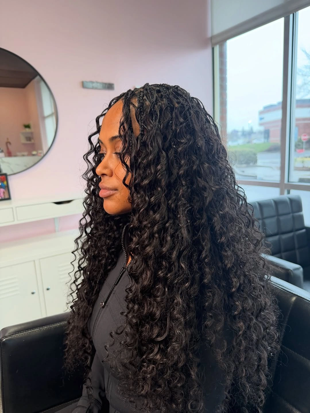 bora bora braids hairstyle Deep Curly Length With Face-Framing Definition