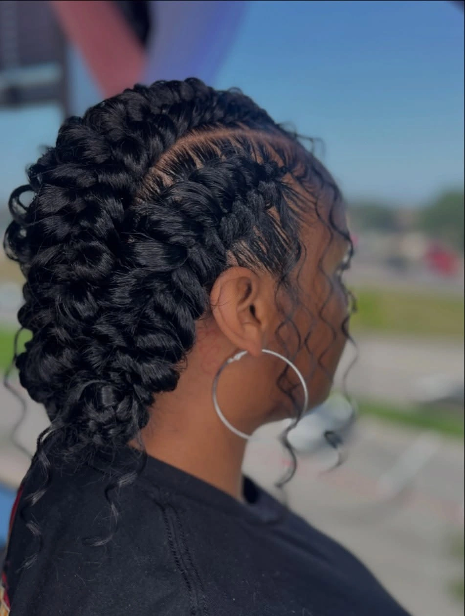 butterfly braids hairstyle Oversized Butterfly Braids Styled into a Low Ponytail