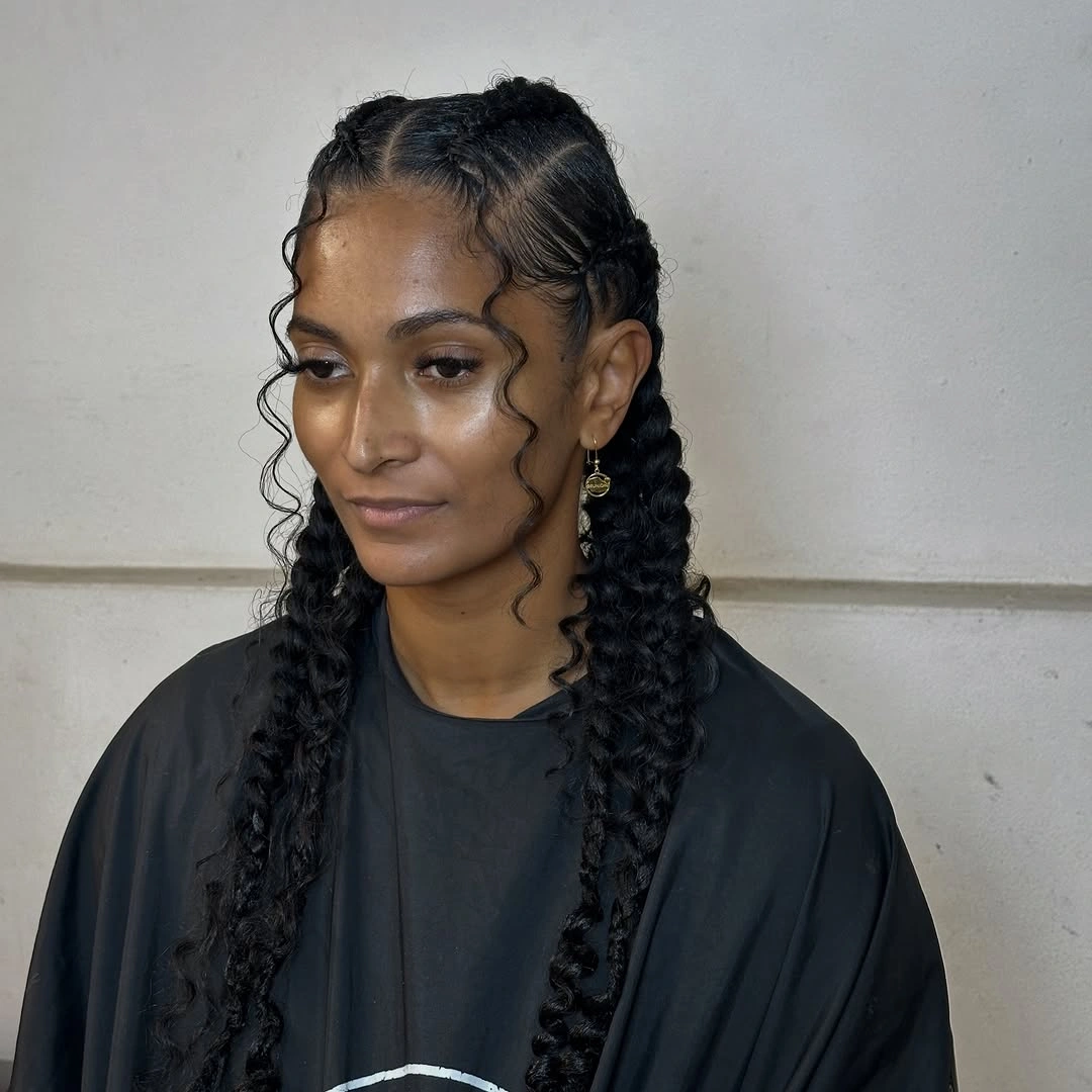 butterfly braids hairstyle Minimalist Butterfly Braids with Soft Natural Curls