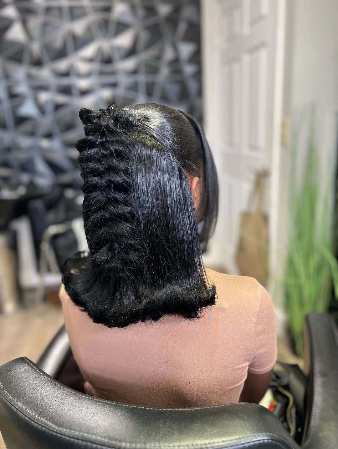 butterfly braids hairstyle Sleek Straight Hair Butterfly Braid Statement
