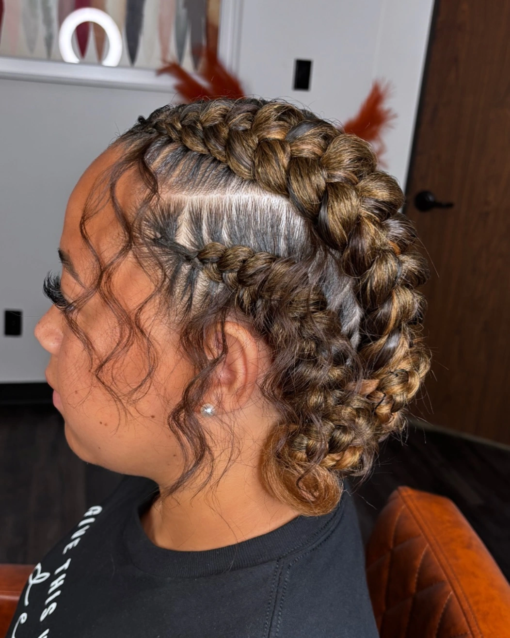 butterfly braids hairstyle Warm Brunette Butterfly Braids with Dimensional Highlights