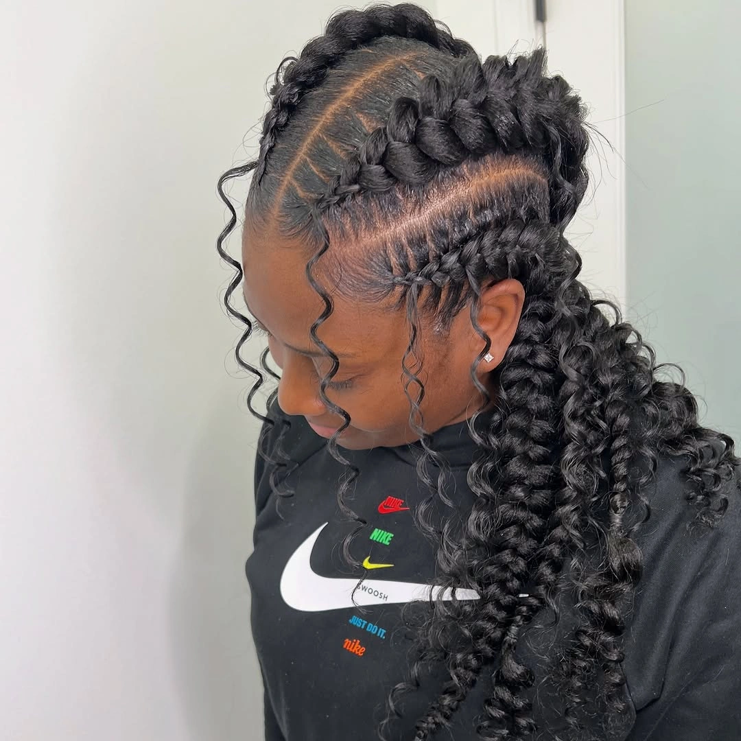 butterfly braids hairstyle Romantic Half-Up Butterfly Braids with Defined Curls