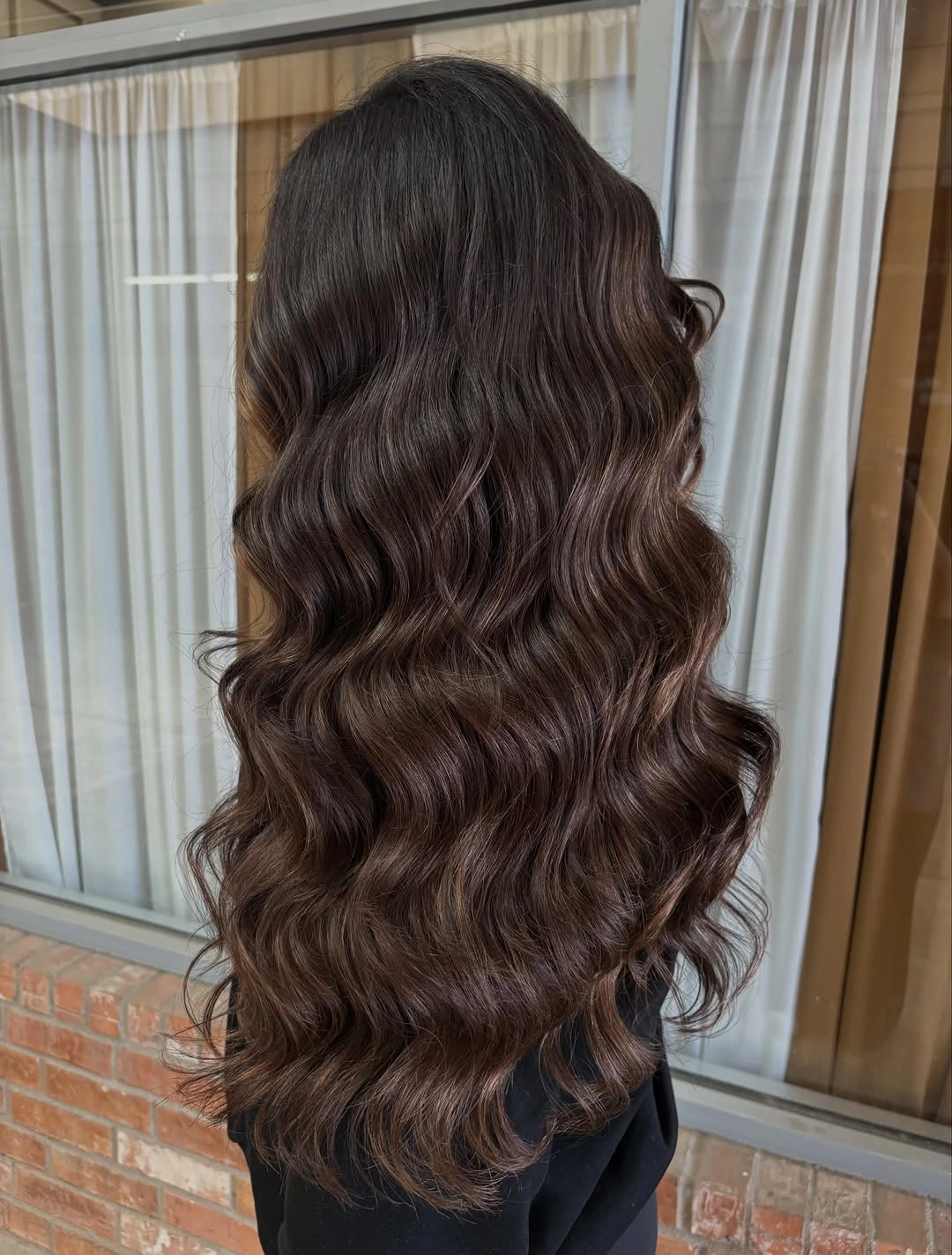 chestnut brown hair color Rich Chocolate Chestnut Waves with Luxurious Dimension