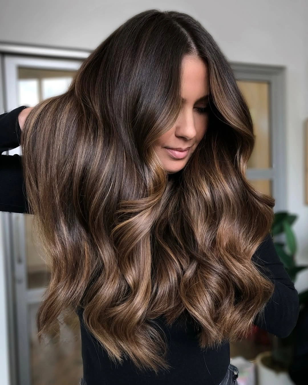 chestnut brown hair color Luxury Chestnut Brown with Seamless Mocha Balayage