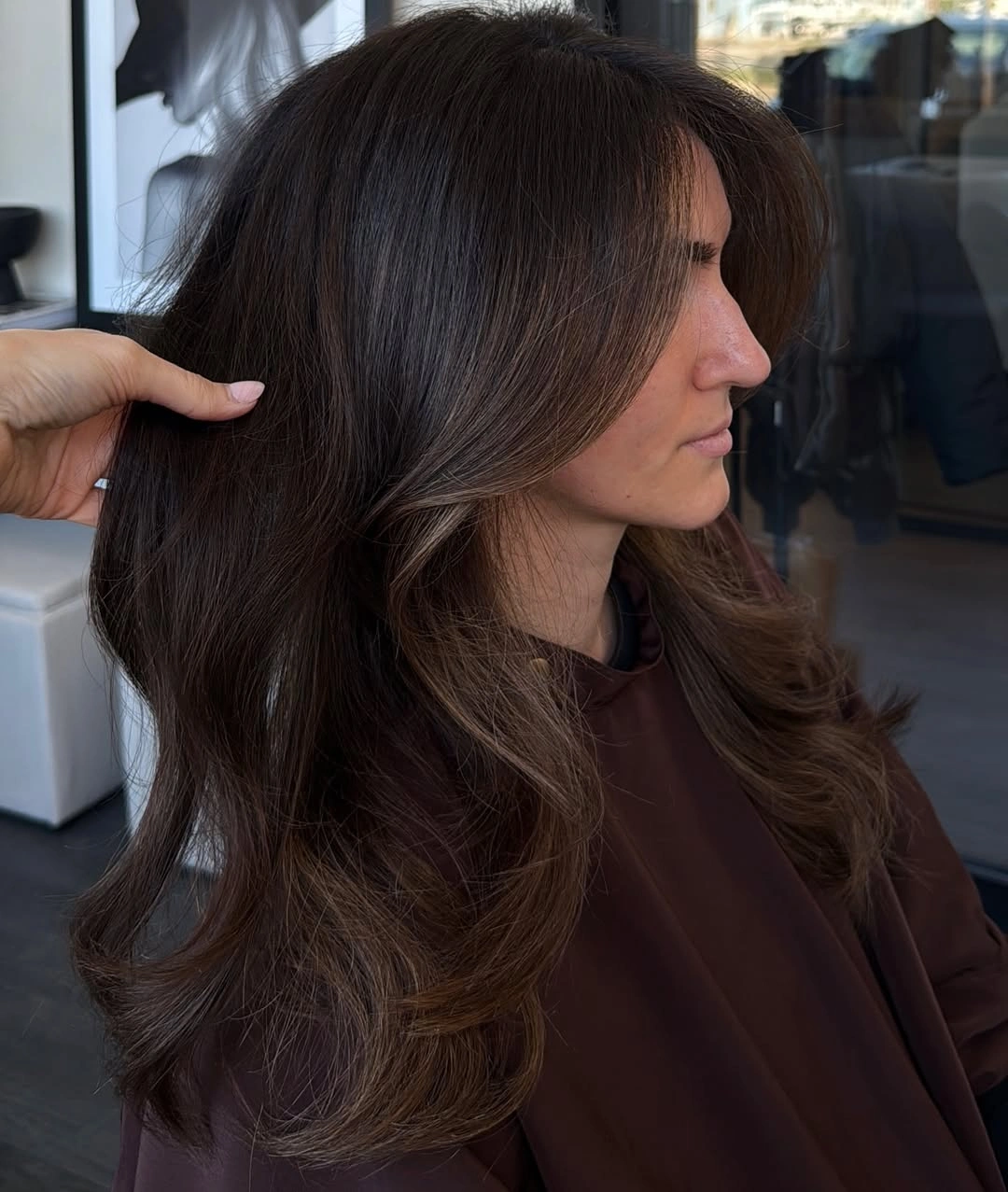 chestnut brown hair color Golden Chestnut Balayage for Effortless Movement