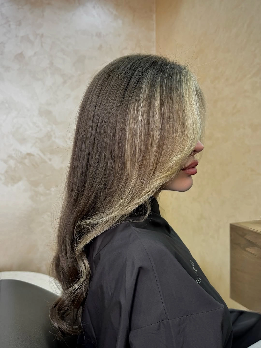 choppy medium layered hair Smoky Bronde Layers with a Dramatic Side Sweep
