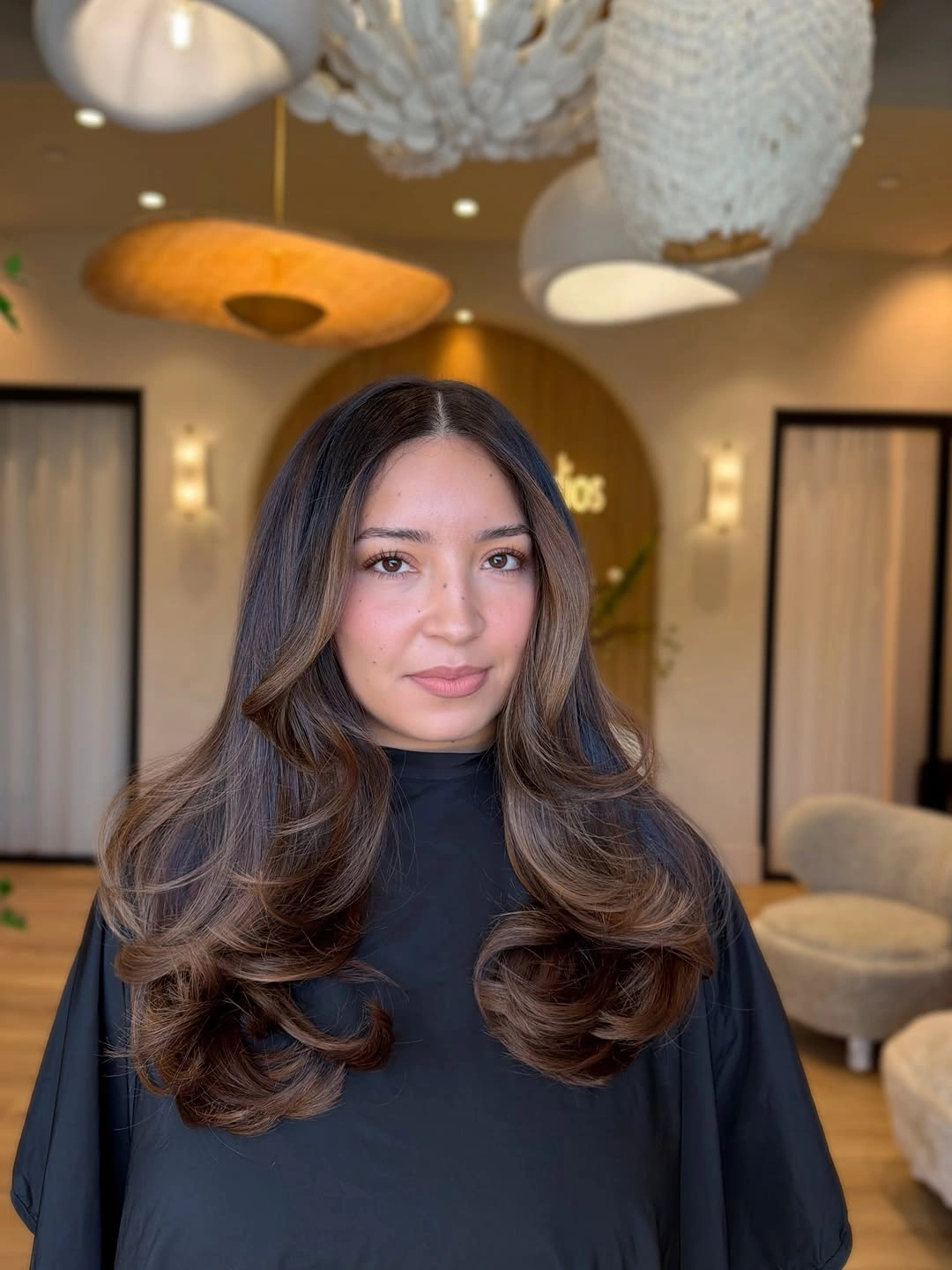 dimensional brunette hair color Classic Mocha Brunette with Soft Face-Framing Volume