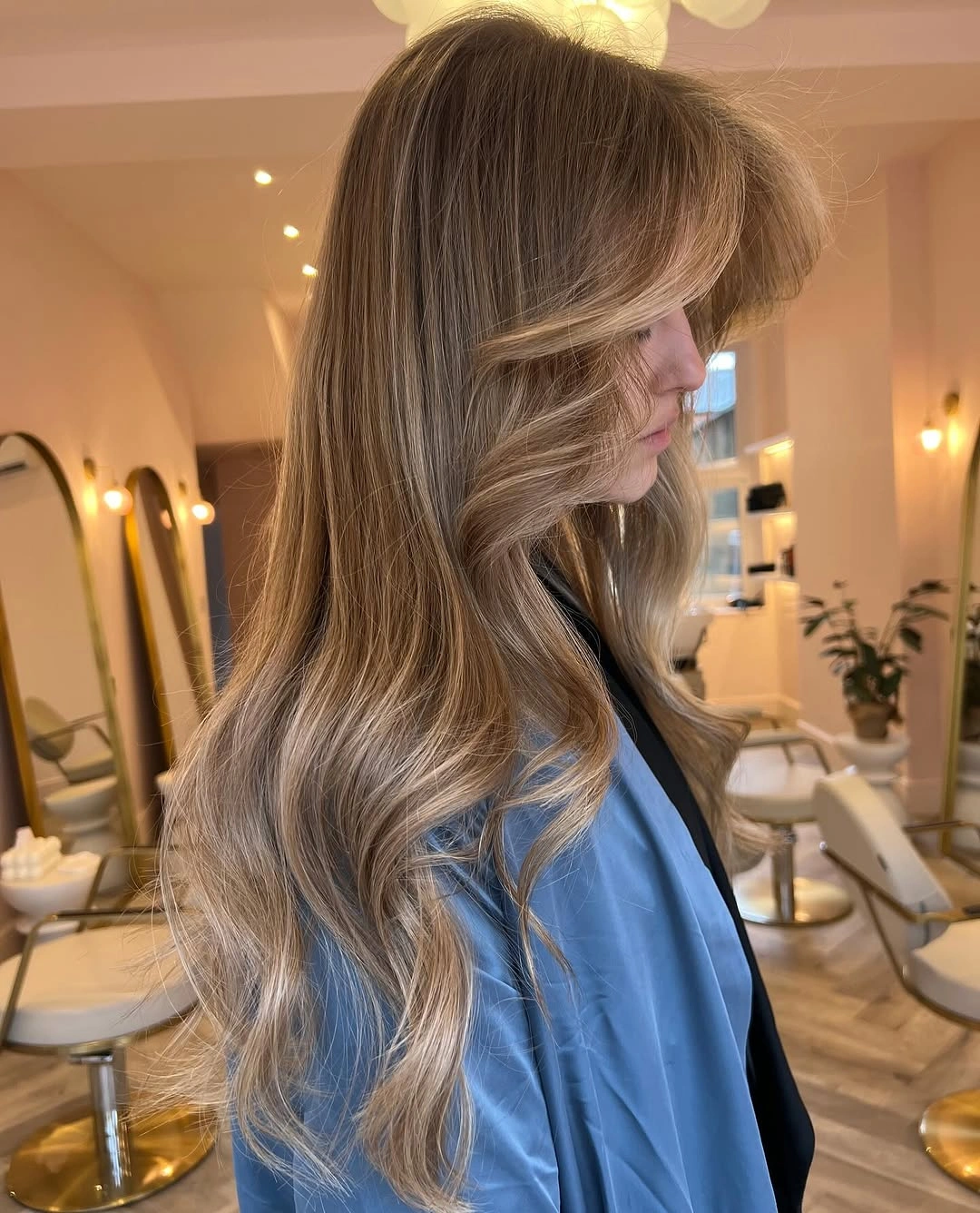 dirty blonde hair color Soft Curtain Bangs With Creamy Dirty Blonde Dimension