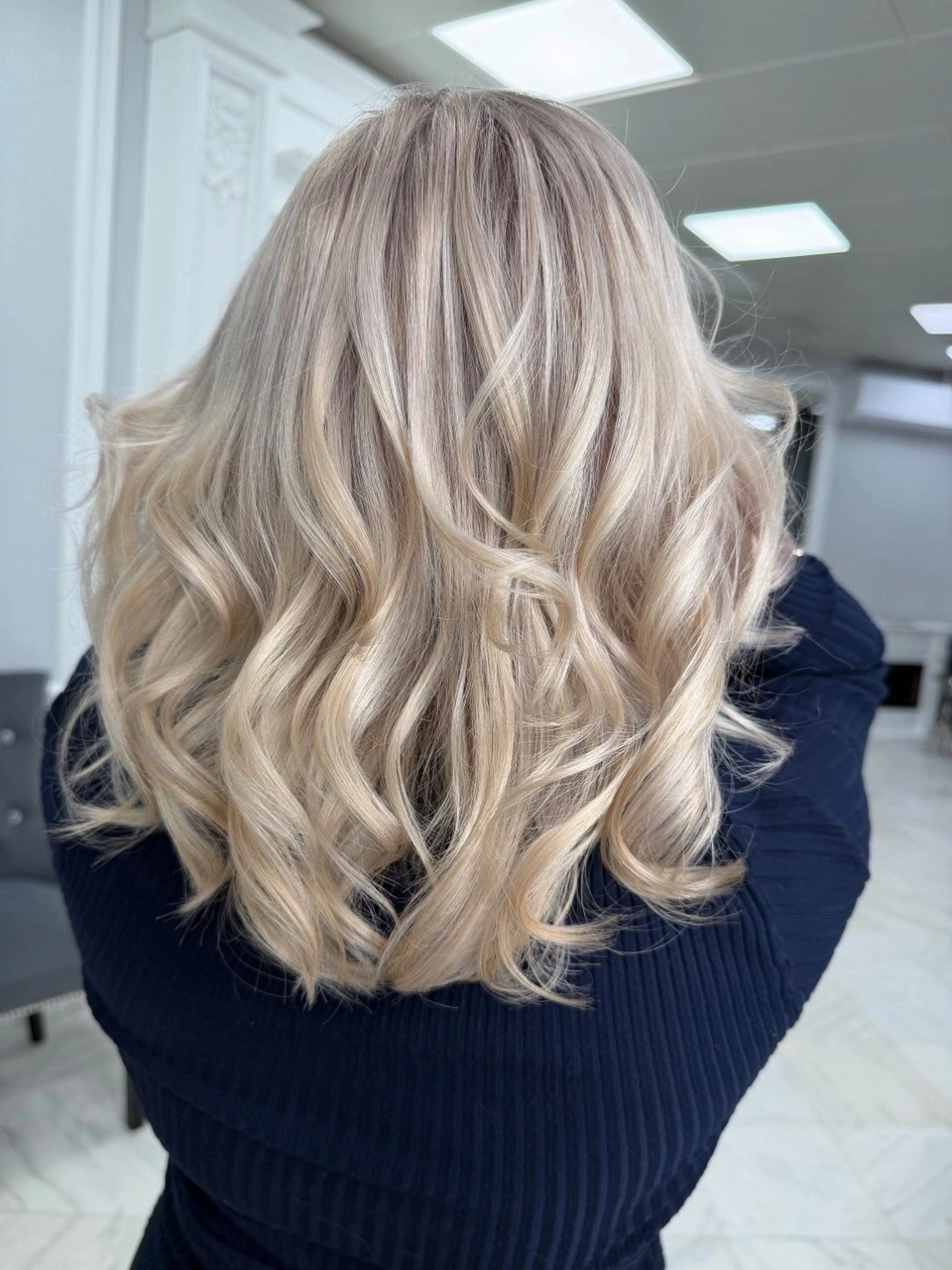 Fall blonde hair colour 2026 Soft Champagne Blonde with Airy Ribbon Waves
