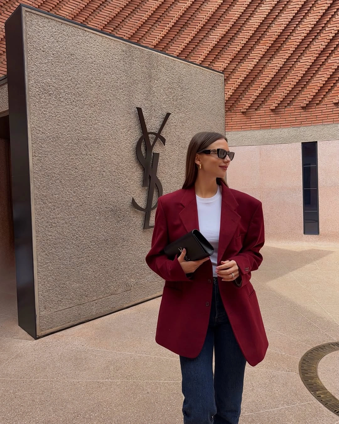 fall classy outfits women 2026 A Burgundy Blazer That Makes Casual Feel Luxurious