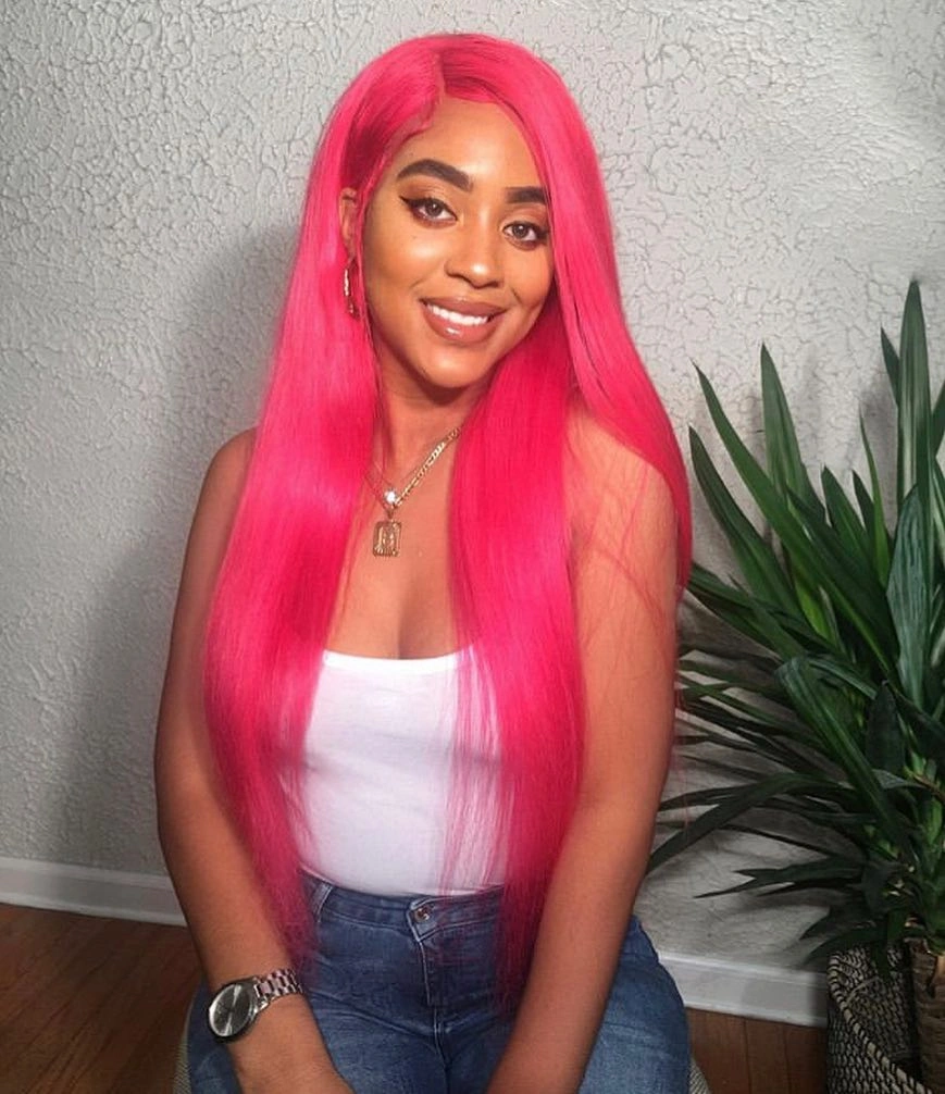 fall hair colors for black women 2026 Bold Electric Pink Statement Hair For Creative Spirits