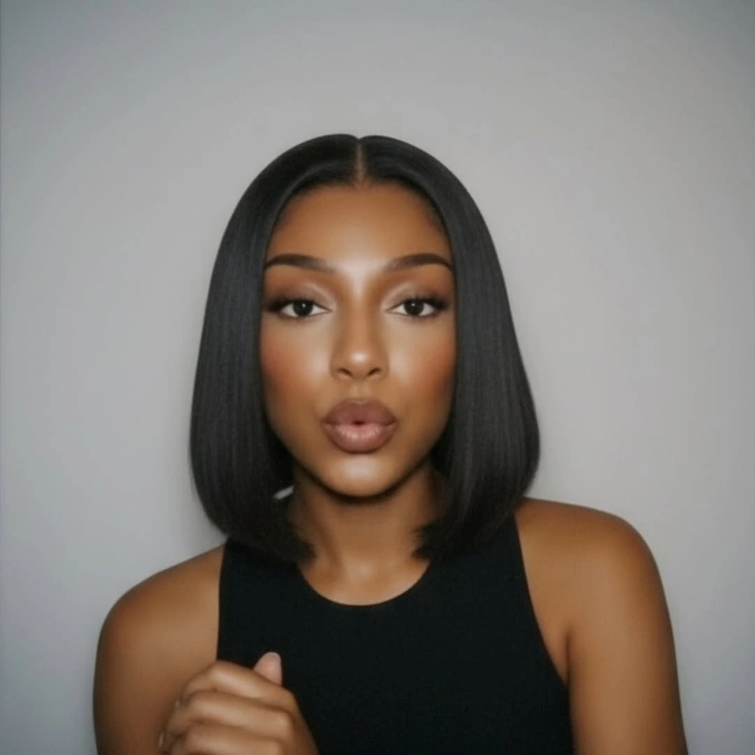 fall hair colors for black women 2026 Glossy Precision Bob With Mirror Shine