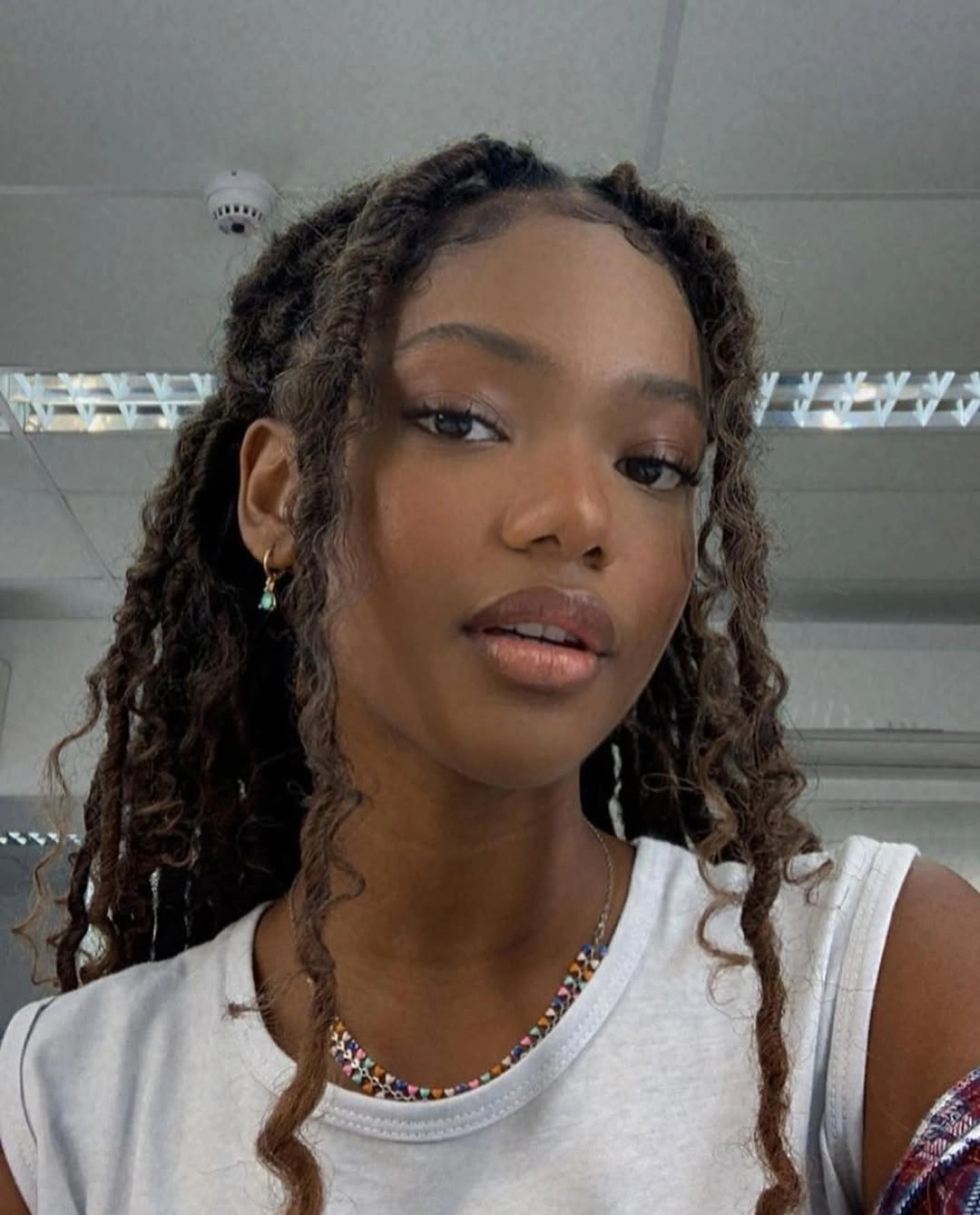 fall hair colors for black women 2026 Soft Cinnamon Faux Locs With Effortless Texture