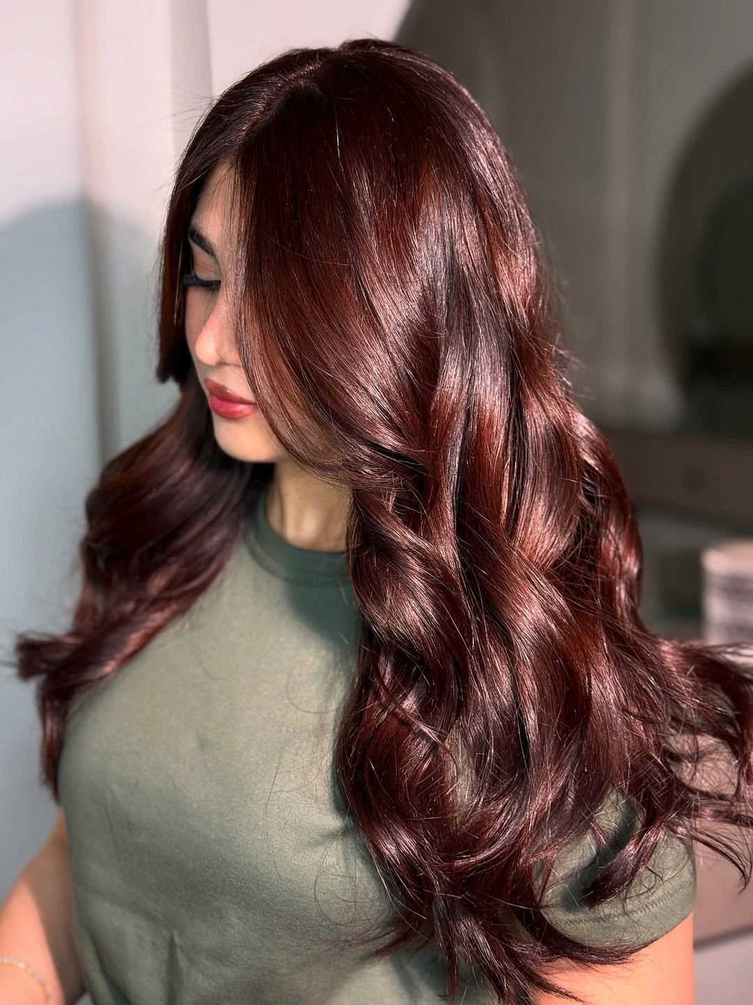 Fall hair colour ideas 2026 Rich Mulled Wine Brunette