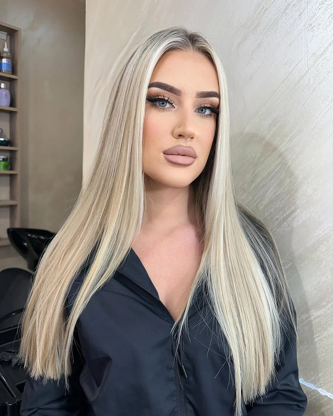 Fall hair colour ideas 2026 Classic Nordic Platinum With Glass Shine