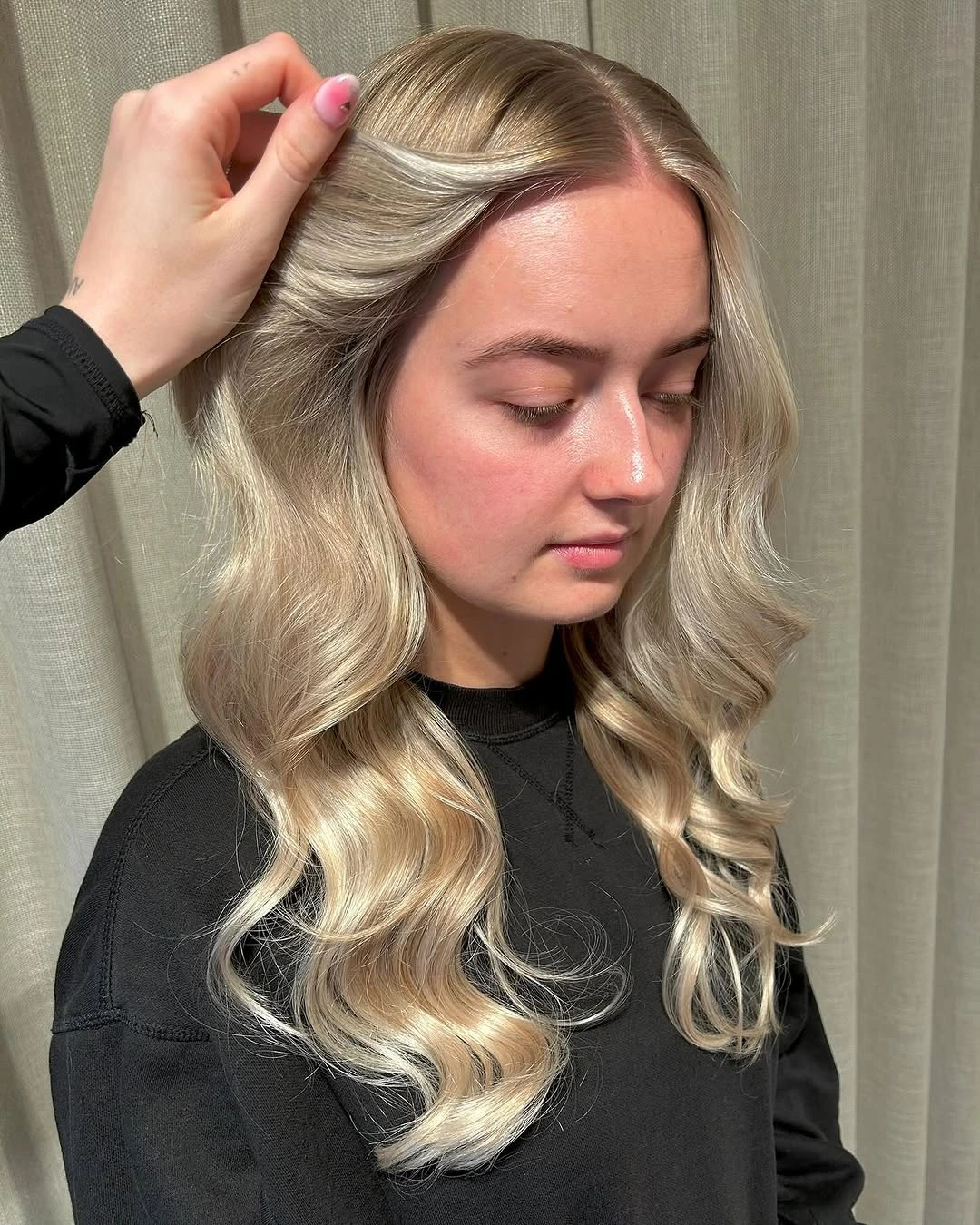 fall haircuts for women 2026 Bright Scandinavian Blonde with Soft Face-Framing Layers