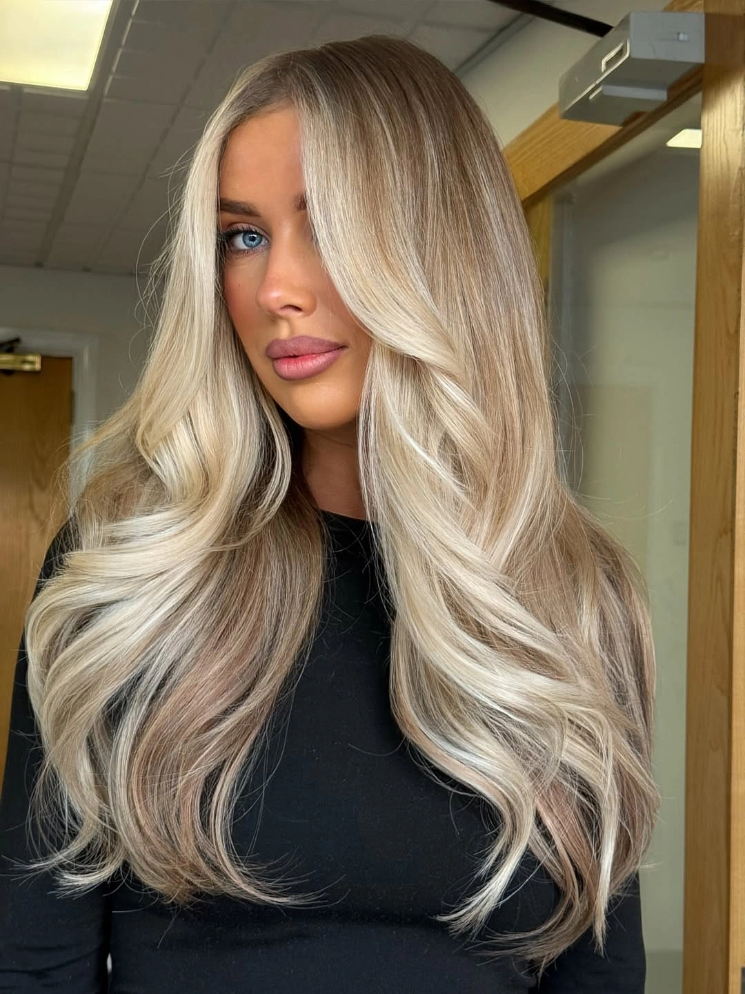 fall haircuts for women 2026 Luxury Beige Blonde with Face-Framing Layers