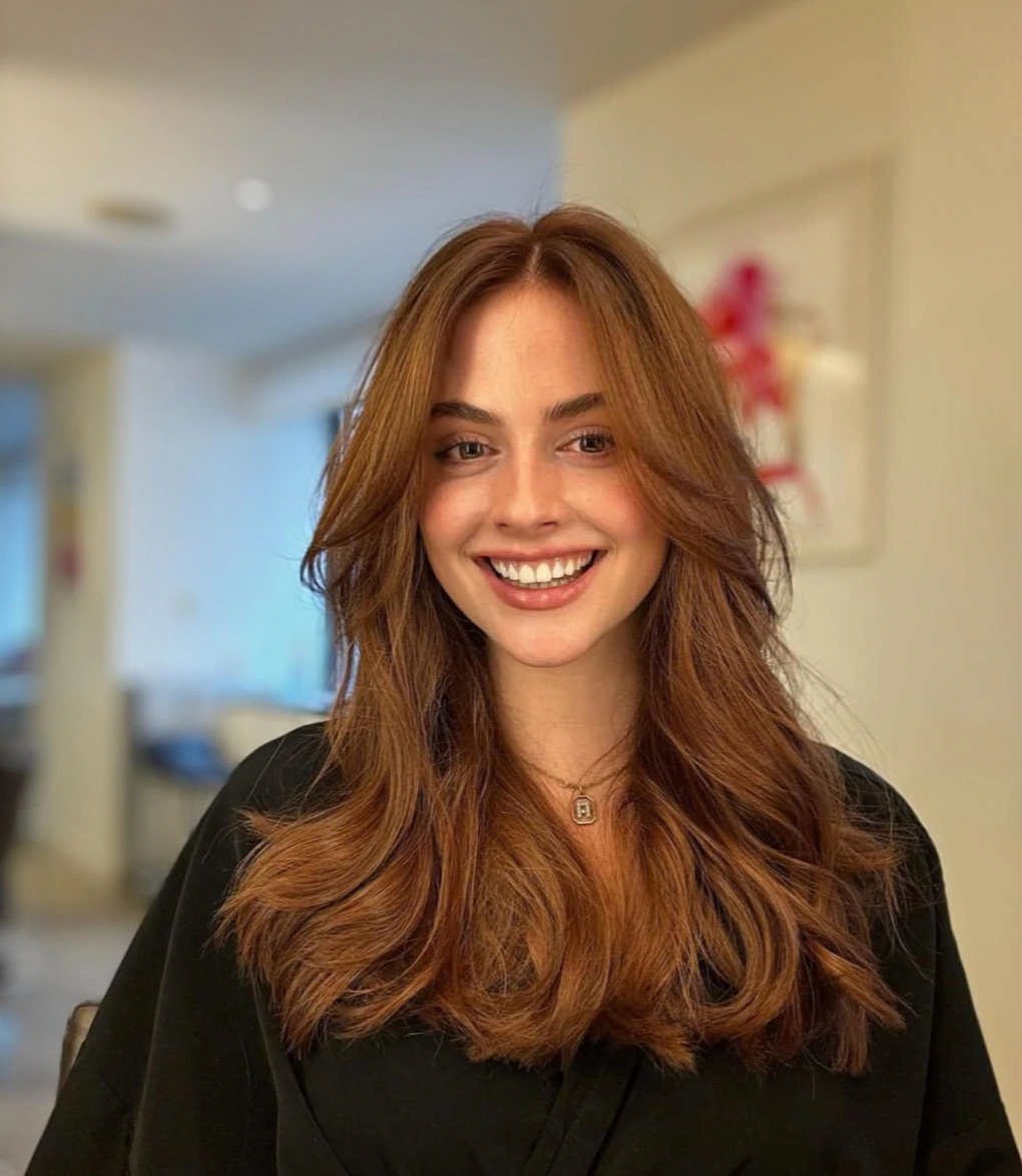 fall hairstyles 2026 Warm Cinnamon Layers That Make Fall Feel Instantly Cozier