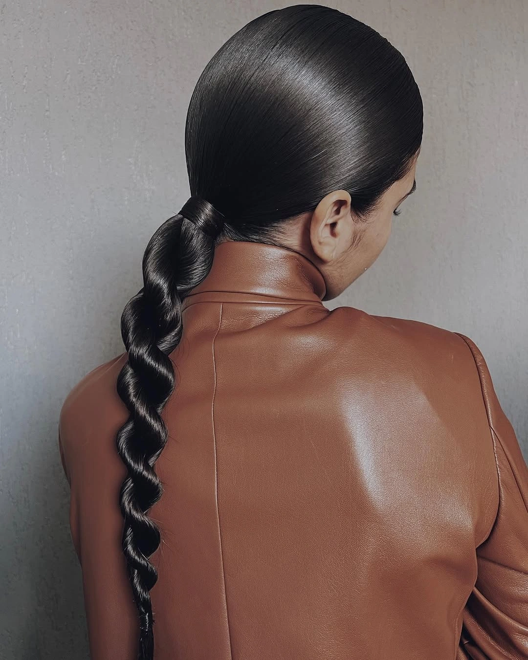 fall hairstyles for long hair 2026 Sleek Wrapped Bubble Ponytail With Modern Edge