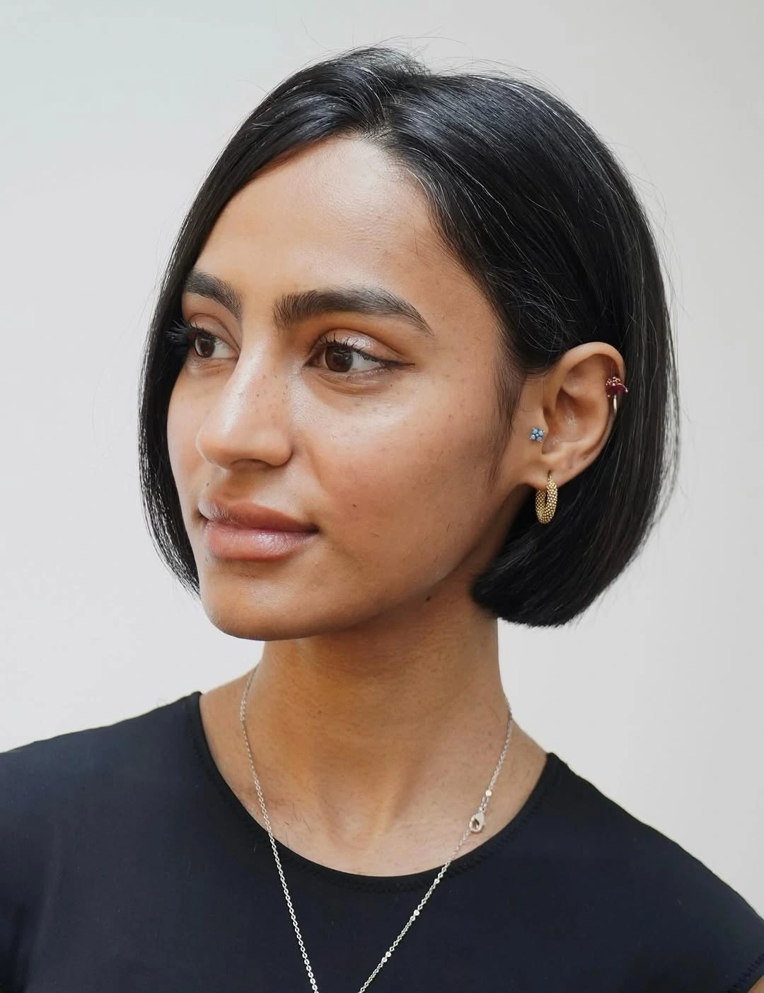 Fall hairstyles for short hair 2026 Classic Ear-Length Precision Bob with Side Part
